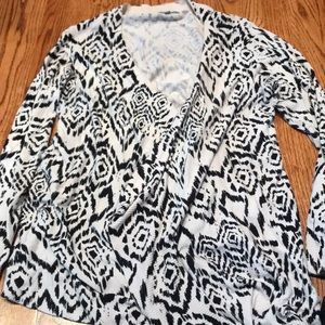 Black and white patterned sweater